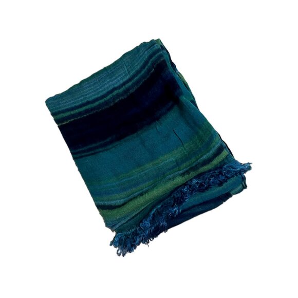 Calvin Klein Blue Striped Scarf - Picture 5 of 6